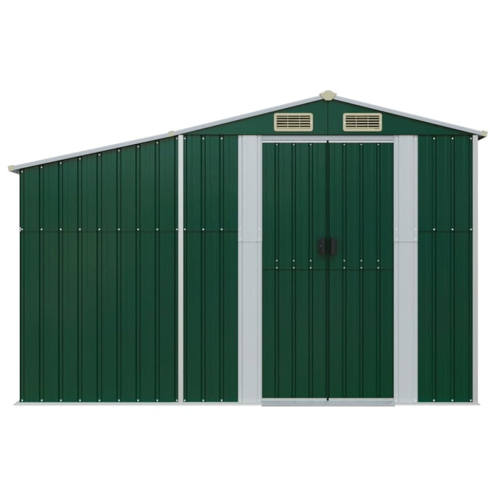 Garden Shed Green 277x93x179 Cm Galvanised Steel Tlapoa