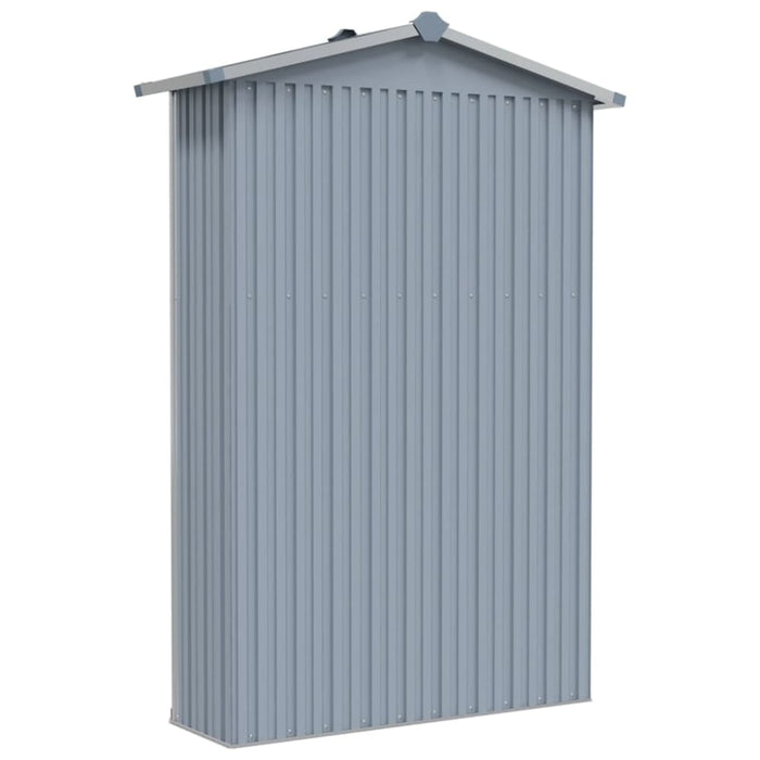 Garden Shed Grey 107.5x46x183 Cm Galvanised Steel Altbx