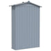 Garden Shed Grey 107.5x46x183 Cm Galvanised Steel Altbx