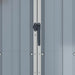 Garden Shed Grey 107.5x46x183 Cm Galvanised Steel Altbx