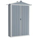 Garden Shed Grey 107.5x46x183 Cm Galvanised Steel Altbx