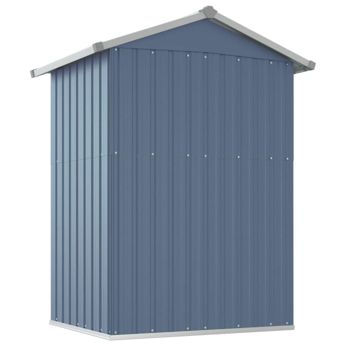 Garden Shed Grey 126x97.5x177 Cm Galvanised Steel Tolxta