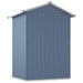 Garden Shed Grey 126x97.5x177 Cm Galvanised Steel Tolxta
