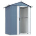 Garden Shed Grey 126x97.5x177 Cm Galvanised Steel Tolxta