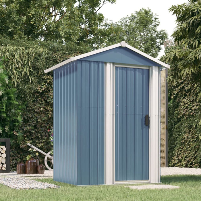 Garden Shed Grey 126x97.5x177 Cm Galvanised Steel Tolxta