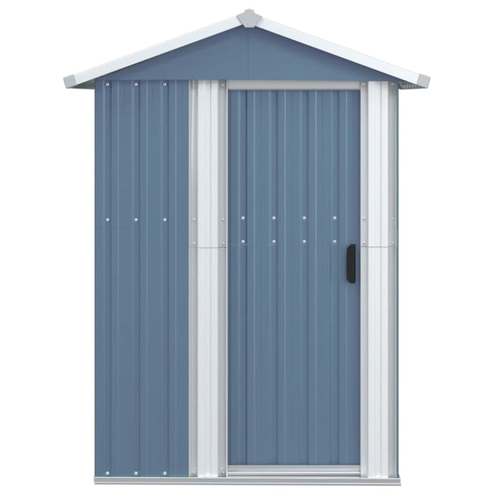 Garden Shed Grey 126x97.5x177 Cm Galvanised Steel Tolxta