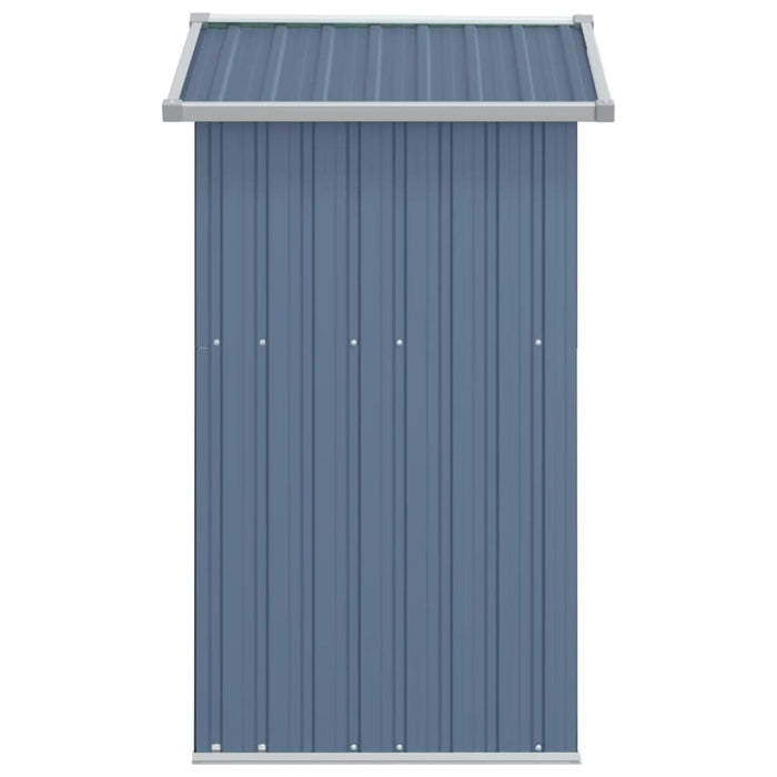 Garden Shed Grey 126x97.5x177 Cm Galvanised Steel Tolxta