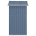 Garden Shed Grey 126x97.5x177 Cm Galvanised Steel Tolxta