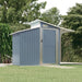 Garden Shed Grey 270x130x208.5 Cm Galvanised Steel Tolxat