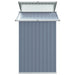 Garden Shed Grey 270x130x208.5 Cm Galvanised Steel Tolxat