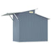 Garden Shed Grey 270x130x208.5 Cm Galvanised Steel Tolxat