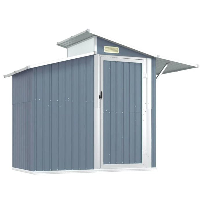 Garden Shed Grey 270x130x208.5 Cm Galvanised Steel Tolxat