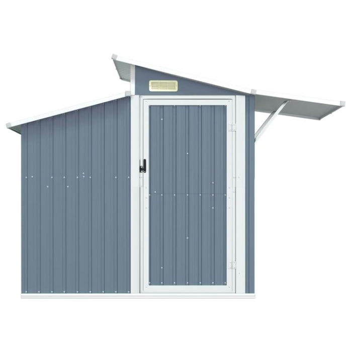 Garden Shed Grey 270x130x208.5 Cm Galvanised Steel Tolxat