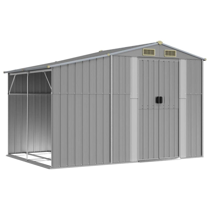 Garden Shed Grey 277x192.5x179 Cm Galvanised Steel Tonnxnk