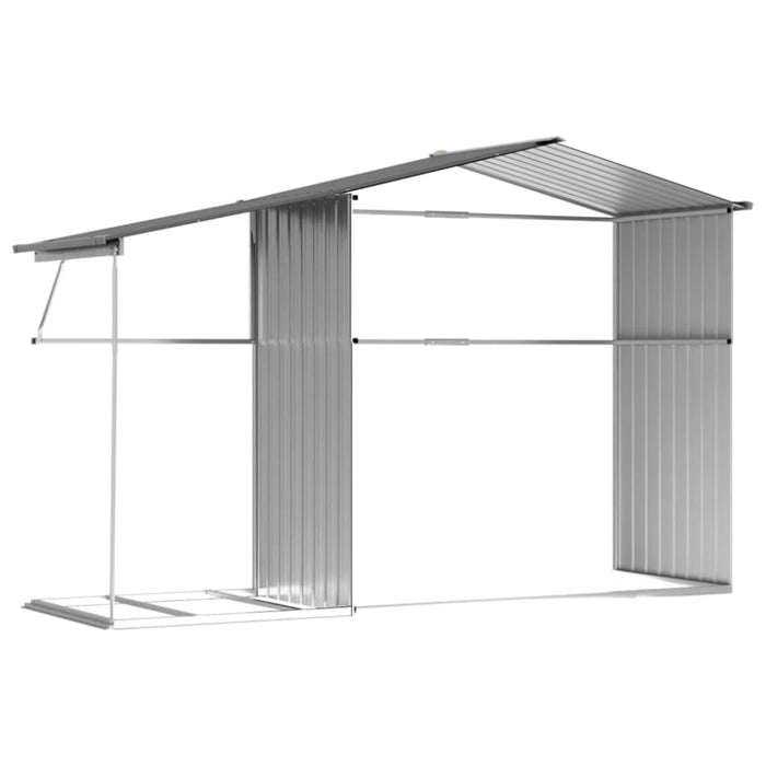 Garden Shed Grey 277x192.5x179 Cm Galvanised Steel Tonnxnk