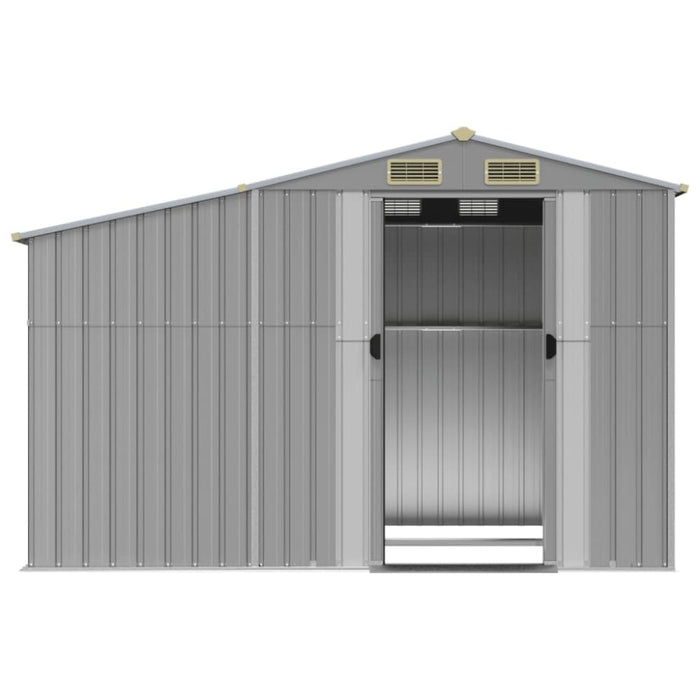 Garden Shed Grey 277x192.5x179 Cm Galvanised Steel Tonnxnk
