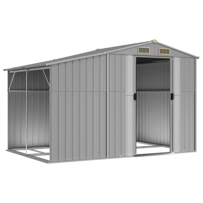 Garden Shed Grey 277x192.5x179 Cm Galvanised Steel Tonnxnk