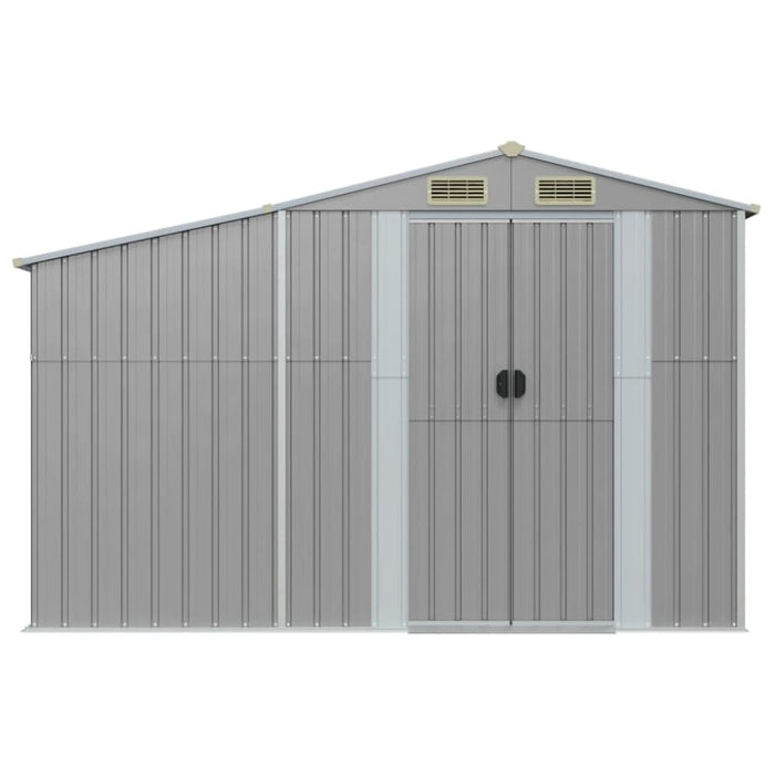 Garden Shed Grey 277x93x179 Cm Galvanised Steel Tlapol
