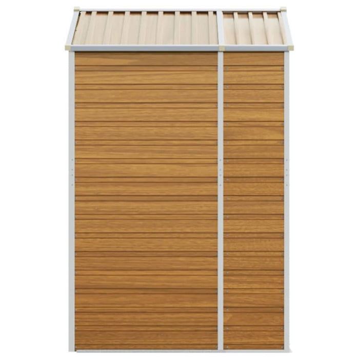Garden Shed Light Brown 191x130x198 Cm Galvanised Steel