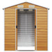 Garden Shed Light Brown 191x130x198 Cm Galvanised Steel