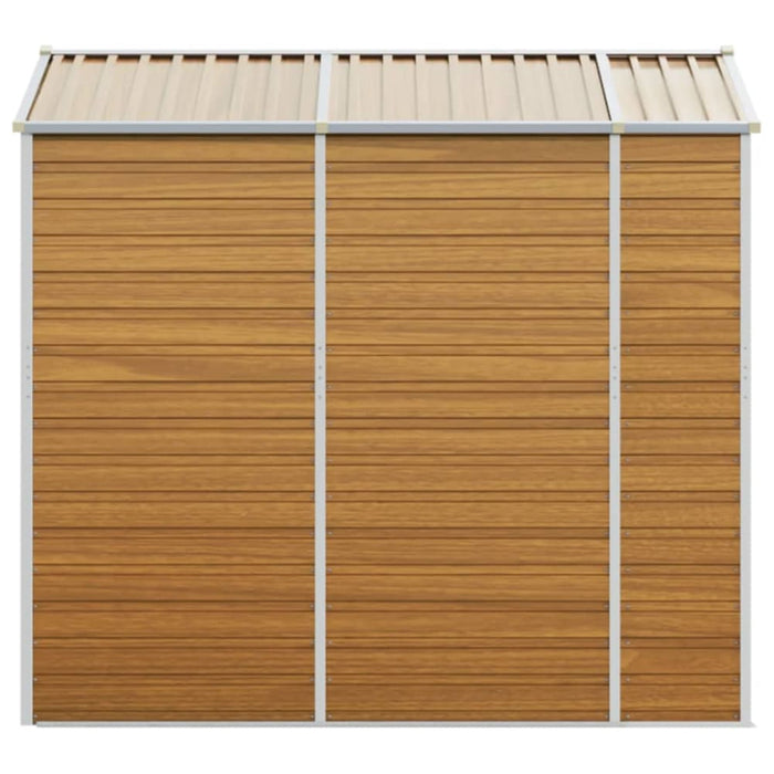 Garden Shed Light Brown 191x215x198 Cm Galvanised Steel