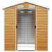 Garden Shed Light Brown 191x215x198 Cm Galvanised Steel