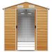 Garden Shed Light Brown 191x300x198 Cm Galvanised Steel