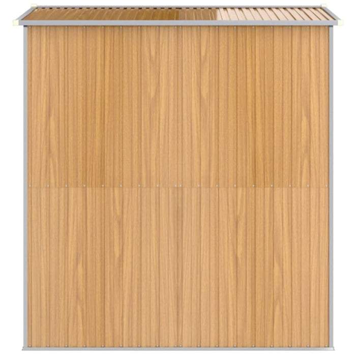 Garden Shed Light Brown 192x191x223 Cm Galvanised Steel