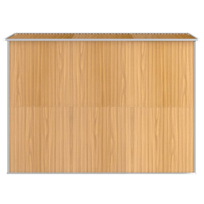 Garden Shed Light Brown 192x274x223 Cm Galvanised Steel