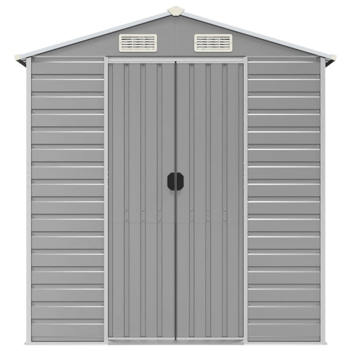 Garden Shed Light Grey 191x130x198 Cm Galvanised Steel