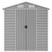 Garden Shed Light Grey 191x130x198 Cm Galvanised Steel