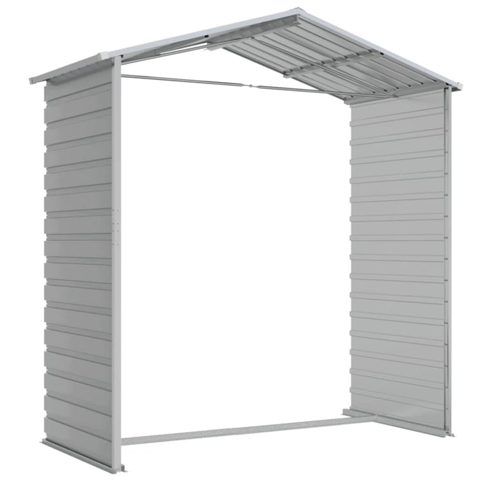 Garden Shed Light Grey 191x130x198 Cm Galvanised Steel
