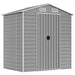 Garden Shed Light Grey 191x130x198 Cm Galvanised Steel