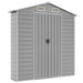 Garden Shed Light Grey 191x130x198 Cm Galvanised Steel