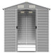 Garden Shed Light Grey 191x215x198 Cm Galvanised Steel