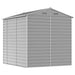 Garden Shed Light Grey 191x215x198 Cm Galvanised Steel