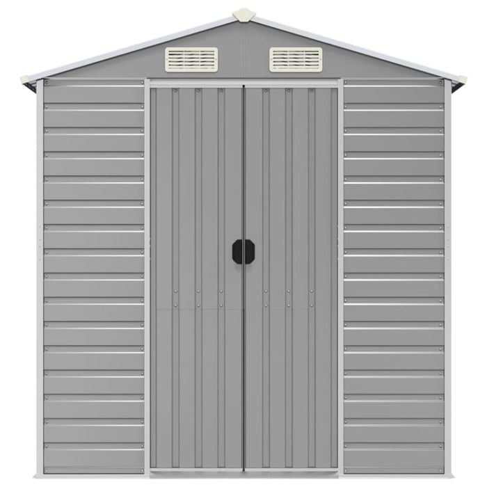 Garden Shed Light Grey 191x215x198 Cm Galvanised Steel