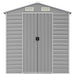 Garden Shed Light Grey 191x215x198 Cm Galvanised Steel