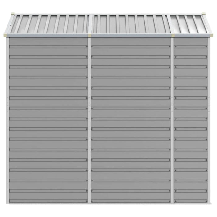 Garden Shed Light Grey 191x215x198 Cm Galvanised Steel