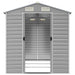 Garden Shed Light Grey 191x300x198 Cm Galvanised Steel
