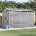 Garden Shed Light Grey 191x300x198 Cm Galvanised Steel