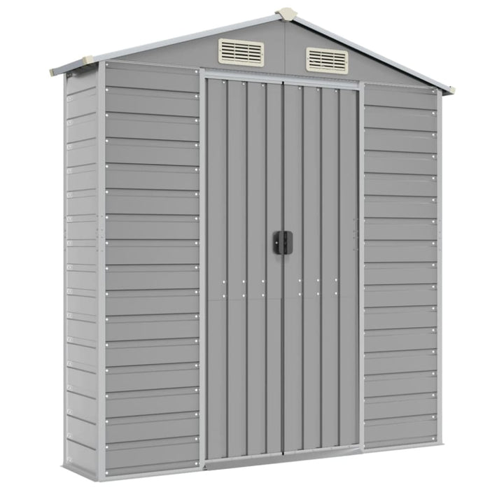 Garden Shed Light Grey 191x300x198 Cm Galvanised Steel