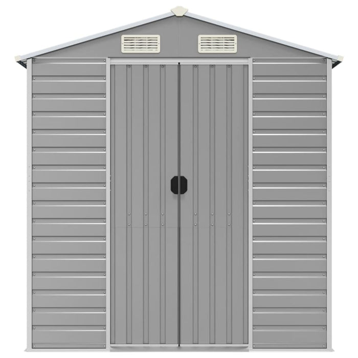 Garden Shed Light Grey 191x300x198 Cm Galvanised Steel