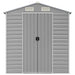 Garden Shed Light Grey 191x300x198 Cm Galvanised Steel