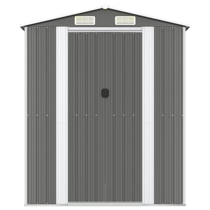 Garden Shed Light Grey 192x274x223 Cm Galvanised Steel