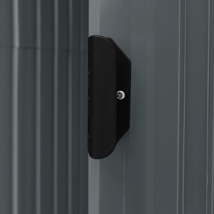 Garden Shed with Rack Grey 205x130x183 Cm Iron Aiobt