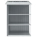 Garden Shed with Rack Grey 205x130x183 Cm Iron Aiobt