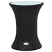 Garden Side Table Drum Shape Black Poly Rattan Anopb