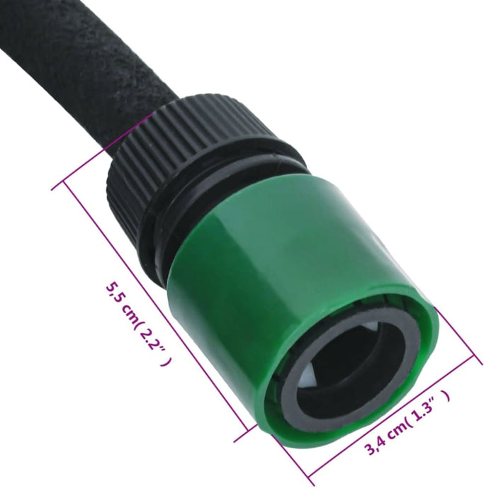 Garden Soaker Hose Black 0.6 10 m Rubber Oppnlk