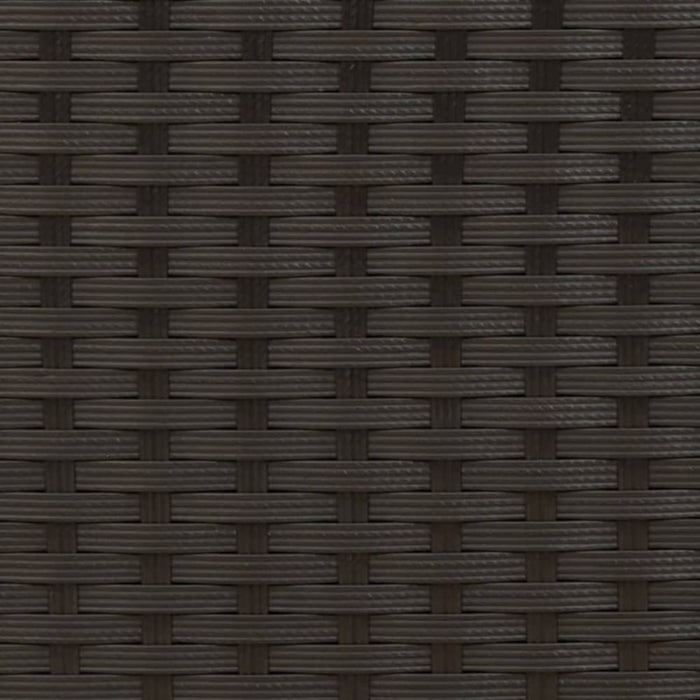 Garden Sofa 2-seater with Canopy and Stools Black Poly